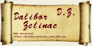 Dalibor Zelinac vizit kartica